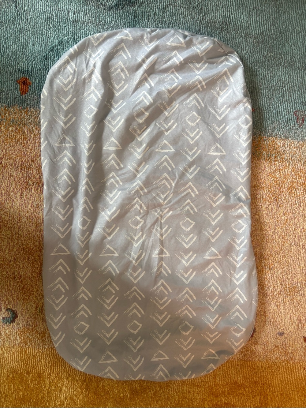 Neutral Geometric Baby Lounger Cover